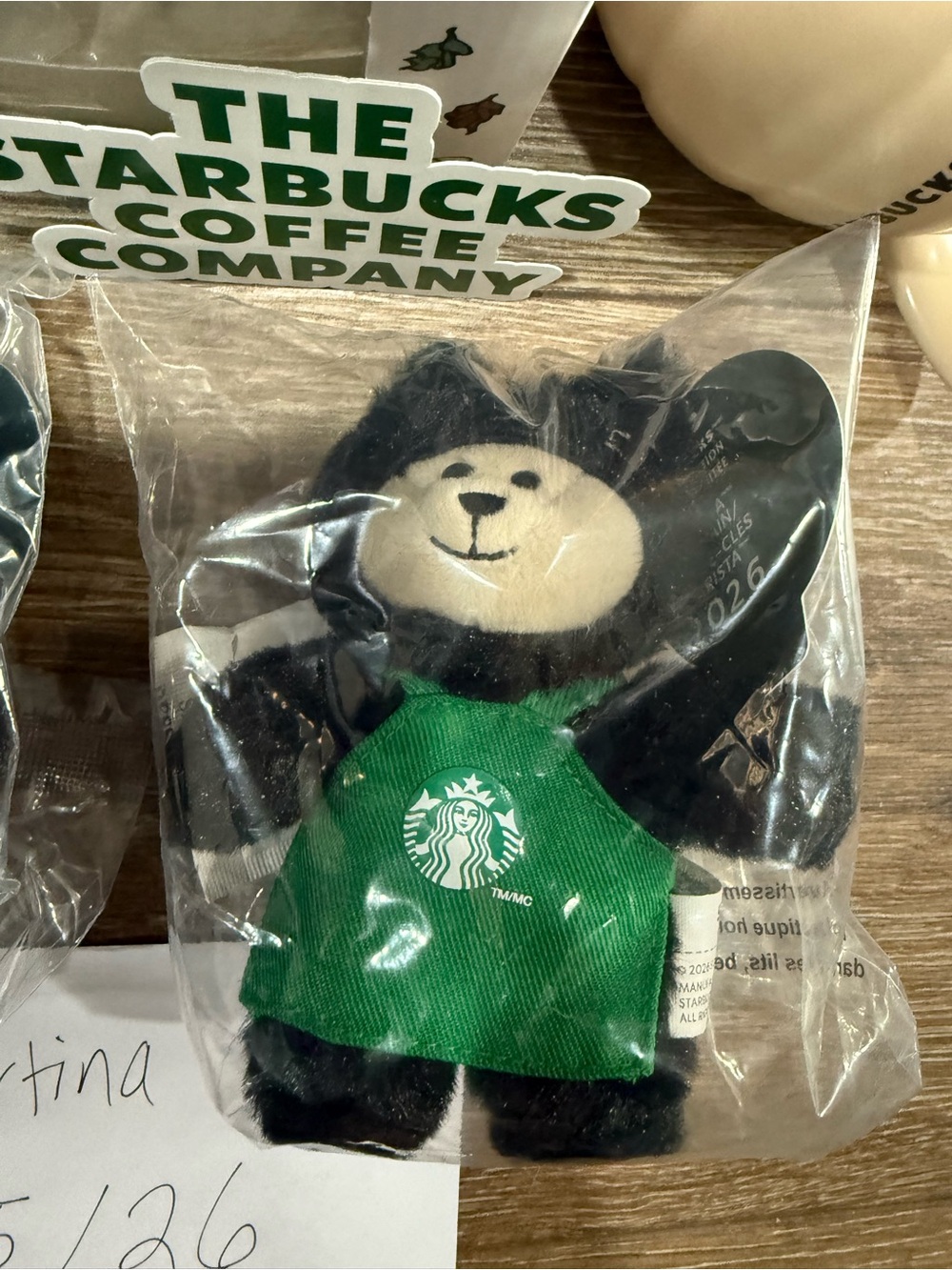 Cat Bearista Starbucks Keychain